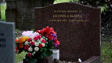 Hrob manelky Sergeje Skripala v Salisbury (10. bezna 2018)