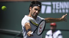 Švýcar Roger Federer během semifinále turnaje v Indian Wells Švýcar Roger Federer během semifinále turnaje v Indian Wells
