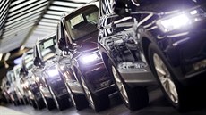 Kontrolní linka automobilky Volkswagen v německém Wolfsburgu. (8. března 2018) Kontrolní linka automobilky Volkswagen v německém Wolfsburgu. (8. března 2018)