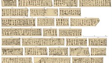 Podvrené kresby smylených hieroglyfických tabulek zhruba z roku 1190 p. n....