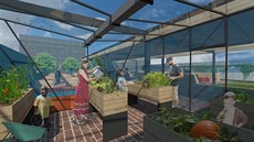 Součástí přírodovědného centra na střeše Základní školy Nuselská v Havlíčkově... Součástí přírodovědného centra na střeše Základní školy Nuselská v Havlíčkově...