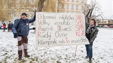 Demonstrace na praské Kamp proti rasismu, násilí a výrokm místopedsedy...