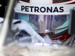 Lewis Hamilton v kvalifikaci na Velkou cenu Austrlie formule 1.