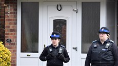 Dm Sergeje Skripala v anglickém Salisbury steí policie (8. bezna 2018)