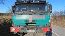 Tatra na Jičínsku vytlačila cyklistku (21.3.2018). Tatra na Jičínsku vytlačila cyklistku (21.3.2018).