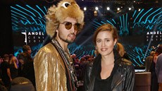 Jordan Haj a Emma Smetana na cenách Andl (20. bezna 2018)