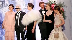 Monacká princezna Caroline, návrhá Karl Lagerfeld, Charlotte Casiraghi, Pierre...