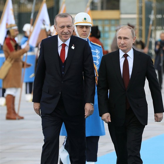 Ruský a turecký prezident se setkali v Ankae. 