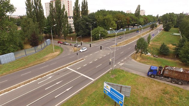 Vizualizace protihlukov stny v Ranov ulici v Hradci Krlov.