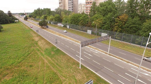 Vizualizace protihlukov stny v Ranov ulici v Hradci Krlov.