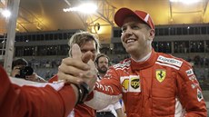 Sebastian Vettel, vítěz kvalifikace na Velkou cenu Bahrajnu Sebastian Vettel, vítěz kvalifikace na Velkou cenu Bahrajnu
