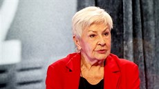 Nkdejí hlasatelka Kamila Mouková v diskusním poadu Rozstel. (9. dubna 2018)