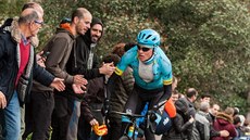 Jan Hirt v dresu týmu Astana při závodu Kolem Katalánska. Jan Hirt v dresu týmu Astana při závodu Kolem Katalánska.