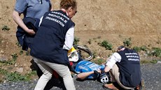 Belgický cyklista Michael Goolaerts po pádu na závodě Paříž-Roubaix v nemocnici... Belgický cyklista Michael Goolaerts po pádu na závodě Paříž-Roubaix v nemocnici...