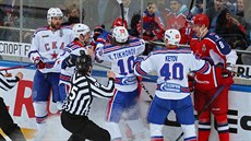 Momentka z utkání CSKA Moskva- Petrohrad. Momentka z utkání CSKA Moskva- Petrohrad.