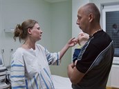 Květa a Jirka po příjezdu do porodnice. Květa a Jirka po příjezdu do porodnice.