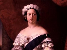 Britská královna Viktorie na dobovém portrétu