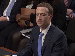 Mark Zuckerberg vypovd ped Kongresem (10. dubna 2018).