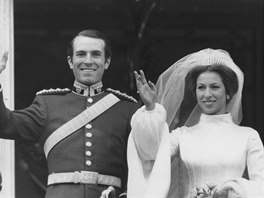 Mark Phillips a princezna Anna se vzali 14. listopadu 1973.