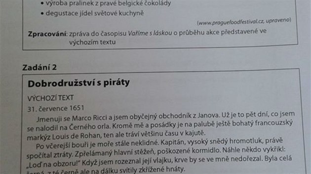 Zadn maturitnch sloh z eskho jazyka (11.4.2018)