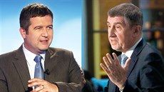 Předseda ČSSD Jan Hamáček a předseda hnutí ANO Andrej Babiš Předseda ČSSD Jan Hamáček a předseda hnutí ANO Andrej Babiš