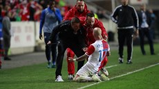 Slávista Miroslav Stoch se raduje z gólu v pohárovém duelu s Mladou Boleslaví.