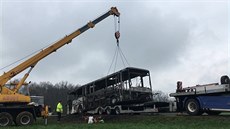 Na Příbramsku shořel kvůli technické závadě autobus Na Příbramsku shořel kvůli technické závadě autobus