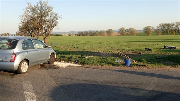 Místo nehody v Opavě-Vávrovicích, při které po střetu s automobilem zemřel... Místo nehody v Opavě-Vávrovicích, při které po střetu s automobilem zemřel...