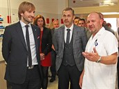 Ministr zdravotnictví Adam Vojtěch a Evžen Machytka (zleva) při středečním... Ministr zdravotnictví Adam Vojtěch a Evžen Machytka (zleva) při středečním...