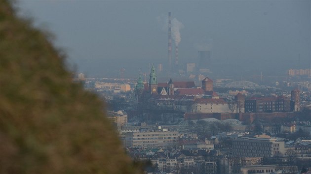 Smogov peina nad Krakovem (24. ledna 2018)