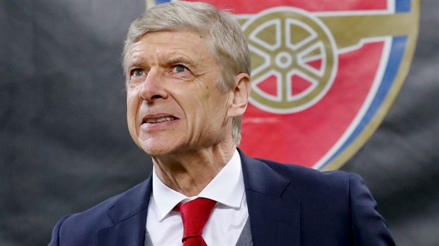 Arsene Wenger, trenr Arsenalu, pi utkn Evropsk ligy na AC Miln v beznu 2018.