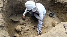 Vykopávky u peruánského města Huanchaco, kde archeologové našli patrně největší... Vykopávky u peruánského města Huanchaco, kde archeologové našli patrně největší...