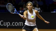 Nmecká tenistka Julia Görgesová v semifinále Fed Cupu proti esku.