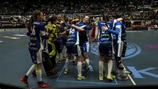 Florbalistky Vítkovic oslavují vítězství v superfinále v Ostravě 2018. Florbalistky Vítkovic oslavují vítězství v superfinále v Ostravě 2018.
