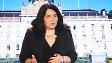 Ministryně práce a sociálních věcí Jaroslava Němcová v diskusním pořadu... Ministryně práce a sociálních věcí Jaroslava Němcová v diskusním pořadu...