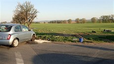 Místo nehody v Opavě-Vávrovicích, při které po střetu s automobilem zemřel... Místo nehody v Opavě-Vávrovicích, při které po střetu s automobilem zemřel...