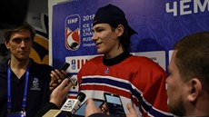 Český hokejista Petr Čajka po postupu do semifinále MS do 18 let Český hokejista Petr Čajka po postupu do semifinále MS do 18 let