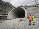 Dostavba jinho elezninho tunelu jede na pln obrtky. (5. 5. 2018)