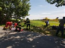 Nehoda motorkáře u Červené Třemešné u Hořic. Nehoda motorkáře u Červené Třemešné u Hořic.