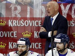 Craig Ramsay na lavice slovenskch hokejist.