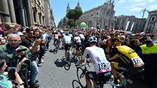 Start čtvrté etapy Gira d´Italia. Start čtvrté etapy Gira d´Italia.