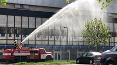 Středočeští hasiči zasahovali u příbramského zimního stadionu, kde do ovzduší... Středočeští hasiči zasahovali u příbramského zimního stadionu, kde do ovzduší...