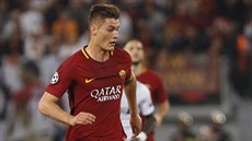 Český útočník Patrik Schick v dresu Říma. Český útočník Patrik Schick v dresu Říma.