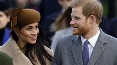 Meghan Markle a princ Harry (Sandringham, 25. prosince 2017)