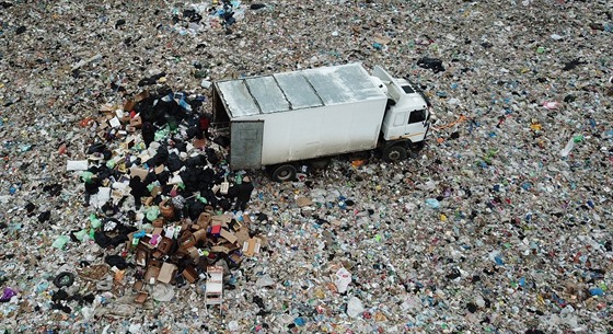 Skládka Jadrovo nedaleko ruské metropole Moskvy (12. bezna 2018)