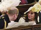 Princ William a vévodkyn Kate na svatb prince Harryho a Meghan Markle...