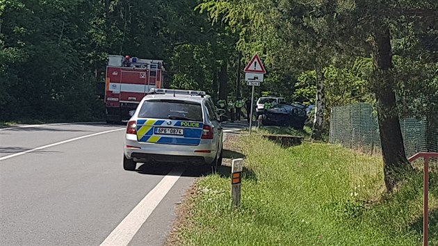 Pi dopravn nehod dvou osobnch vozidel na Plzesku u obce Lhty zemela ena. Ppad si pevzala Generln inspekce bezpenostnch sbor. Podle dosavadnch informac jedno z vozidel dil policista. (14. 5. 2018)