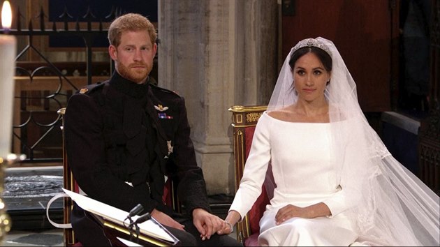 Princ Harry a Meghan Markle se vzali v kapli svatho Ji na hrad Windsor 19. kvtna 2018.