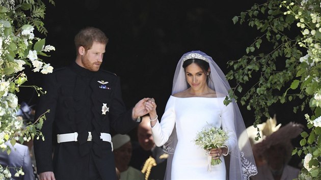 Princ Harry a Meghan Markle se vzali v kapli svatého Jiří na hradě Windsor 19. května 2018.