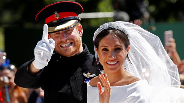 Princ Harry a Meghan Markleov (Windsor, 19. kvtna 2018)